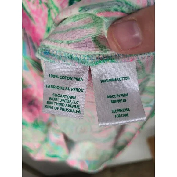 Lilly Pulitzer Belden Ruched Elbow Sleeve Dress Womens LG Floral Spring Preppy - Picture 6 of 9